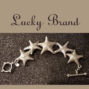 Lucky Brand Starfish Toggle Bracelet  Silvertone